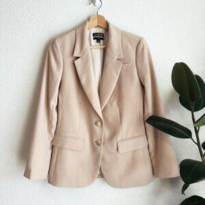 J Crew Womens Willa Blazer Size 0 Cream Crepe Preppy Old Money Classic Academia